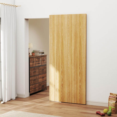 Hidden Barn Door Hardware Kit With 48 Inch Track System Heavy Duty Quiet Roll Interior Door Track Kit Fits One And A Quarter Inch To One And Three Quarter Inch Thick Doors And Supports Up To 176 Pounds installed view