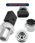 Air Conditioner Pressure Switch Sensor Direct Fit Replacement Compatible With VW And Porsche Vehicles Including Touareg 2011 2018 Golf GTI E Golf Macan 2015 2022 OE 4H0959126B showing detailed product views.