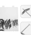 24 Pcs Galvanized Iron Toggle Anchor Bolts And Wing Nut Kit For Furniture And Machinery in storage case