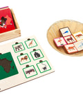 Continents And Animals Sorting Tiles Set For Kids 3-9: Color Coded Wooden Geography And Wildlife Matching Game with Africa board