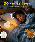 Young boy sleeping with Cute Duck Night Light For Nursery And Bedroom, Rechargeable Silicone Baby Lamp. Cozy sleep aid for kids.
