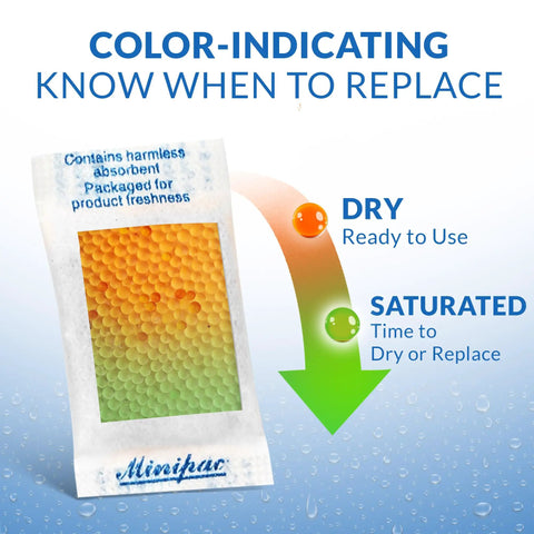 Three Hundred Super Handy Color Indicating Silica Gel Desiccant Packets Half Gram Each Packed In Resealable Ziplock Bag Ideal For Spice Jars Vitamin Bottles Seed Envelopes To Keep Stuff Fresh And Dry