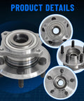 Rear Wheel Hub Bearing Assembly Pair Five Lug ABS Compatible For Dodge Challenger 2008, Charger 2006 To 2012, Magnum 2005 To 2008, Chrysler 300 2005 To 2009 Fits 512301x2 OE Style 513296 With Flange Diameter 5.9 Inches And Offset 2.4 Inches