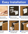 Easy installation steps for Powerful Magnetic Cabinet Locks For Baby Proofing With No Drill Adhesive Install, 10 Locks And 2 Keys.