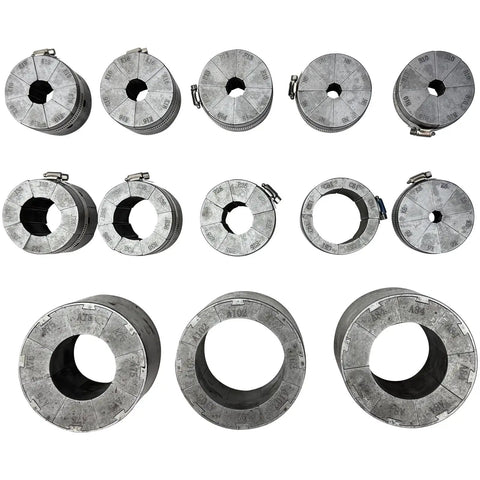 Set of 14 die sets for Heavy Duty Electric Hydraulic Hose Crimping Machine For Steel And Rubber Tubes 0.2 To 4 Inch Range.