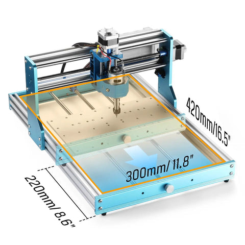 Y Axis Extension Kit For 3018 PROVer V2 CNC Router Adds Eight Point Six Inches Of Travel To A 420 mm Total Range installed on machine