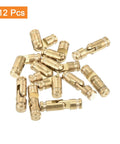 Invisible Brass Barrel Hinges 12 Pack displayed, showing concealed 15x4mm, copper material, rust-resistant for DIY use.