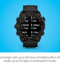 Descent Mk3i 51mm Dive Computer And Multisport GPS Smartwatch With Air Integration showing dive data on AMOLED display