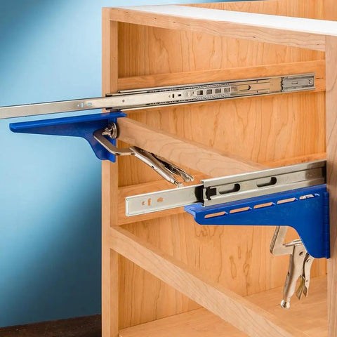 Drawer Slide Installation Jig And Brackets For Cabinets Universal Side Mount And Ball Bearing Slides Pro Grade Setup Tool