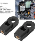 Outboard Control Box Cable End Connector ABS Copper Replacement 2 Pack Durable Marine Grade For Throttle And Shift Control Box Cables Premium Aftermarket Part With Easy Fit Superior Conductivity Reliable Marine Repair Solution, black cable ends and outboard engine part