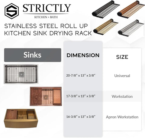 Roll Up Dish Drying Rack Built From Polished Stainless Steel Offers A No Fuss Way To Air Dry Dishes Folds Flat To Save Counter Space Works Great As A Workstation Cooling Pad Or Multi Use Sink Strainer Grid