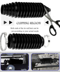 Pro Grade Rack And Pinion Boot Kit With Dustproof Silicone Inner Tie Rod Boot Set with bellows, cable ties, and clamps shown.