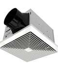 Ultra Quiet Bathroom Exhaust Fan 90 CFM For 80 To 90 Sq Ft Rooms, 4 Inch Duct Collar, Energy Star Certified, ceiling install view.