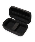 Ultra Tough Carrying Case For Apexforge Laser Measure Pro And Magic D50 Nano Bluetooth with zipper, black semi-hard shell, compact size for storage.