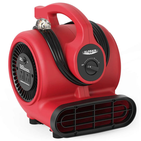 600 CFM Air Mover Blower Fan For Industrial, Workshop And Home Use With 3 Speeds, 5 Adjustable Angles And Daisy Chain