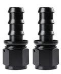10AN Straight Push Lock Hose Fitting To 5/8 Inch Barb Aluminum 6061 T6 Black 2 Pack high pressure fittings shown in black