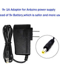 9V 1A Power Adapter for Beginner Friendly Arduino Uno R3 Starter Kit with Tutorial and Controller Board LCD1602 Module