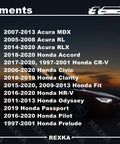 Fitment list for Kickass Serrated Exhaust Spin Lock Nuts M10-1.25 Flange OD 19mm Hex 14mm for Honda models.