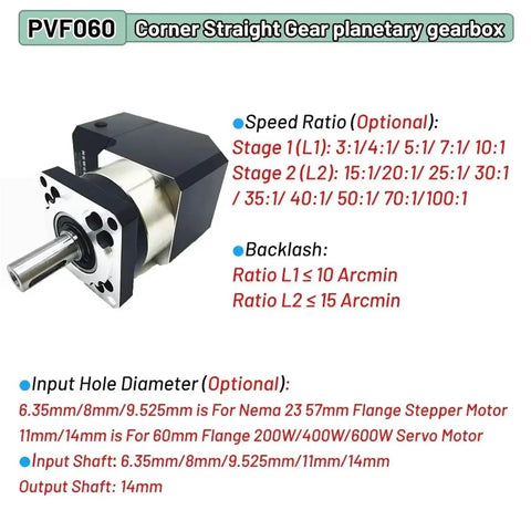 Bulletproof 90 Degree Right Angle Planetary Gearbox With Step Down Speed Reducer And Ultra Tight 10 Arcmin Backlash for robot use.