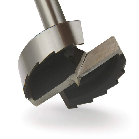 Heavy Duty High Carbon Steel Forstner Bit Set Featuring 24 Pieces For Drilling Precision Flat Bottom Holes In Raw Timber And Lumber blade close-up