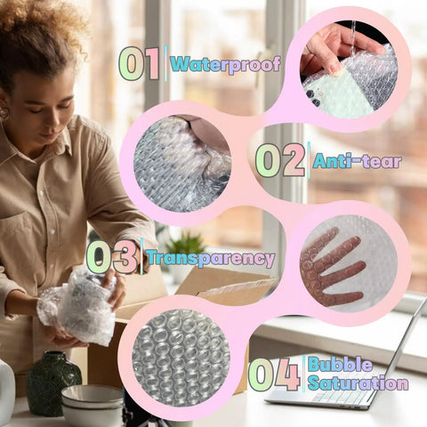 Pack Of 50 Clear 4x6 Bubble Pouches For Packing And Shipping Double Wall Cushioning Bags For Moving Fragile Items Storage