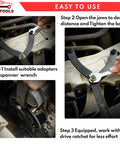 Pro Grade Fifteen Piece Pulley Holder Tool Set With One Half Inch Drive And Adjustable Pin Wrench for car engine installation