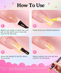 Step-by-step guide using 24 Colors Dual Ended Nail Art Pens Set With Quick Dry Acrylic Paint Markers 0.7mm Fine Liner Brush And 1.5mm Dotting Tool For Dope Dots And Sharp Lines Perfect For DIY Nail Design At Home Or In Salon