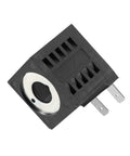 12V DC Solenoid Coil 16W with Dual Spade Connectors for Hydraulic Power Unit Lift Dump EF1081, side view