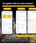 Real-time Bluetooth app monitoring for 3000W Pure Sine Wave Inverter with data display on smartphone.