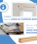 Top Shelf Pre Sanded Wood Dowel Rods 3/16 Inch X 12 Inch Pack Of 100 Smooth Unfinished Hardwood Craft Sticks used for macrame and curtain rods.