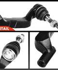 Front Outer Tie Rod End For AWD Chrysler 300 2011 Through 2023, Dodge Challenger 2017 Through 2019 And 2020 Through 2023, Charger 2011 Through 2023, Fits Front Outer Left And Right, Driver And Passenger Side, Replaces Worn Ends To Stop Uneven Tire Wear. black metal tie rod end detail