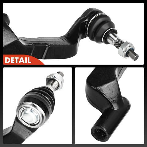 Front Outer Tie Rod End For AWD Chrysler 300 2011 Through 2023, Dodge Challenger 2017 Through 2019 And 2020 Through 2023, Charger 2011 Through 2023, Fits Front Outer Left And Right, Driver And Passenger Side, Replaces Worn Ends To Stop Uneven Tire Wear. black metal tie rod end detail