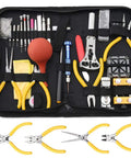 Pro Grade Watch Repair Tool Kit For DIYers 141 Piece Set Includes Back Case Opener Link Remover and Tweezers in Carry Case