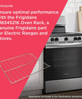 Oven Rack Replacement For Electric Ranges And Stoves Model 318345216 beside a kitchen stove
