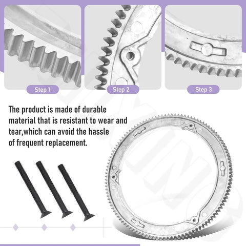 Upgraded Aluminum Alloy Ring Gear 499612 Replacement For Small Engines And Lawn Tractors, rugged wear-resistant gear steps