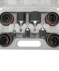 Heavy Hitter 25 Piece Sanding Drum Kit For Drills And Benchtop Presses With Five Mandrel Arbors and twenty sanding sleeves in case.