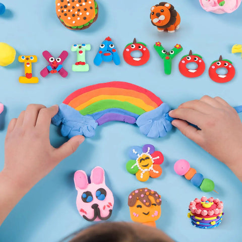 Air Dry Clay Kit For Kids With 158 Colors And Sculpting Tools, DIY Modeling Clay Set for Arts And Crafts, colorful clay shapes