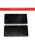Red handle and two black press plates for 6-Ton Benchtop Hydraulic A-Frame Shop Press With Press Plates For Metal Bending And Straightening Install And Remove Pressure-Fitted Parts Built Like A Tank A Real Workhorse For Your Home Workshop