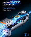Internal view of Ultra Compact 45W USB Car Charger Adapter With All Metal Body Cigarette Lighter Fast Charge For Android And IPhone