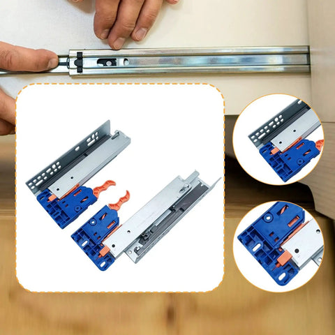 Smooth Glide Drawer Slides For Office Cabinets Pantry And Wardrobe Easy Install 1 Pair Heavy Duty Metal Runners in use