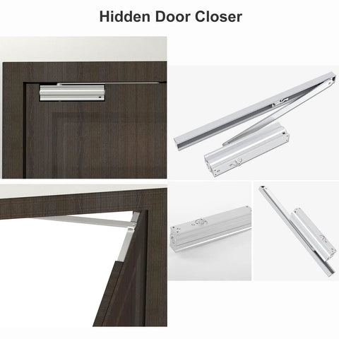 Concealed Door Closer With Automatic Hydraulic Soft Close Damper And Hold Open For Doors Weighing 99 To 187 Lbs in action
