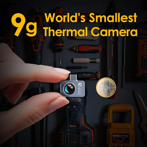 Pocket Sized Android Thermal Imager With Macro Lens P2 Pro Infrared Camera 512x384 Resolution 15x Zoom in hand, world's smallest