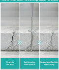 Heavy Duty Self Leveling Concrete Crack Filler For Driveways, Patios And Garages, Universal Cement Repair Sealant For Asphalt Brick Tile And Metal, All In One Masonry Patch With Super Grip Formula 4.4 Lb pouring into a crack.
