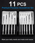 11 Piece Mini Screwdriver Set With Flathead And Phillips Bits For Glasses Watches Phones Toys And Computer Repair Ultra Compact