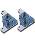 Heavy Duty Dual Switch Welding Clamp With 50KG Magnetic Force For Steel And Iron Plates, two clamps showing adjustable angles.