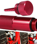 Mess Free Oil Change Funnel With Magnetic Oil Dipstick Kit For EU2200i Generator, close-up of red aluminum funnel and dipstick