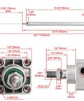Diagram of Beefy 40mm Bore Pneumatic Cylinder For Industrial Automation Double Acting Air Cylinder With Single Rod Port One Quarter Inch 700mm Stroke SC 40 Series High Force 110 Kgf At 1 MPa