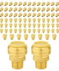 100 Piece Plug And Play Heavy Duty Lead Free Brass Push Connect Pipe Fittings 3/4 Inch Ptc To 1/2 Inch Male Npt Coupling with Quick Swap Clip displayed in a grid format.