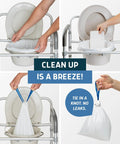 Heavy Duty Medical Grade Commode Liners With Super Absorbent Pads Zero Hassle Odor Control Pull And Tie Disposable Seat Covers for easy cleanup in use.