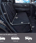 Side view of installed Backseat Dog Car Seat Cover Waterproof, Nonslip And Scratch-Proof Protector for pet fur and mud in SUV.